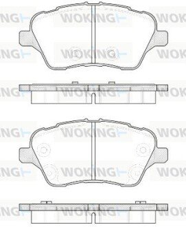 Колодки гальмівні диск. перед. (Remsa) Ford B-max 1.0 12-,Ford B-max 1.4 12-,Ford B-max 1.5 12- (P14143.00) WOKING P1414300 (фото 1)