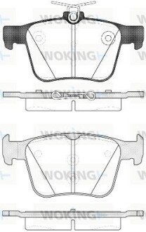 Колодки гальмівні диск. задн. (Remsa) Audi A3 2.0 12-,Audi A3 limousine 2.0 13- (P14163.10) WOKING P1416310