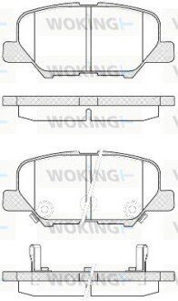 Колодки гальмівні диск. задн. (Remsa) Citroen C4 aircross 1.6 10-,Citroen C4 aircross 1.8 10- (P14363.02) WOKING P1436302 (фото 1)