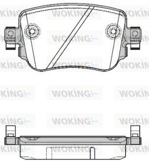 Колодки гальмівні диск. задн. (Remsa) Audi A1 2.0 10-,Audi A1 sportback 2.0 11- (P14493.08) WOKING P1449308