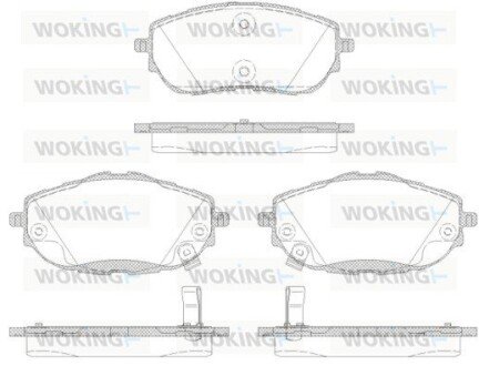 Колодки гальмівні диск. перед. (Remsa) Toyota Corolla Auris 13>18 (P14613.02) WOKING P1461302