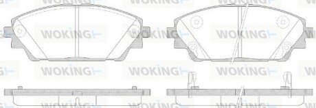 Колодки гальмівні диск. перед. (Remsa) Mazda 3 1.5 13-,Mazda 3 2.0 13-,Mazda 3 2.2 13- WOKING P14693.02