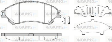 Колодки гальмівні диск. перед. (Remsa) Suzuki SX4 S-Cross (13-), Vitara (15-) (P14893.02) WOKING P1489302