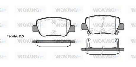 Колодки гальмівні диск. задн. (Remsa) Toyota Avensis 08>18 (P15033.02) WOKING P1503302