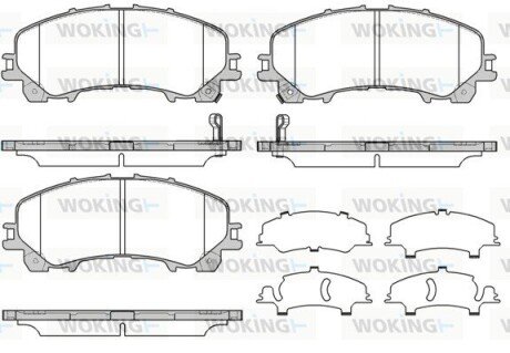 Колодки гальмівні диск. перед. (Remsa) Nissan X-Trail (14-), Infiniti Q50 (13-) (P15073.12) WOKING P1507312