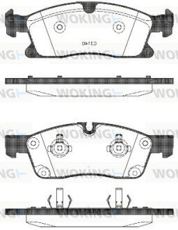 Колодки гальмівні диск. перед. (Remsa) MB GL166 GLE166 ML166 11>15, 15> (P15303.10) WOKING P1530310