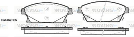 Колодки гальмівні диск. перед. (Remsa) Chevrolet Cruze / Trax / Orlando / Volt / Opel Astra J / Mokka X / Zafira C (P15313.02) WOKING P1531302