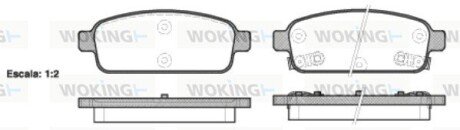 Колодки гальмівні диск. задн. (Remsa) Chevrolet Cruze I, Orlando, Trax I, Opel Astra J, Zafira C, Mokka A (P15323.02) WOKING P1532302