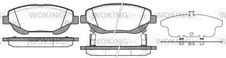 Колодки гальмівні диск. перед. (Remsa) Toyota Avensis 1.6 09-,Toyota Avensis 2.0 09- (P15533.02) WOKING P1553302