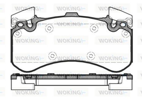 Колодки гальмівні диск. перед. (Remsa) Audi A4 A5 A6 A7 A8 17> (P15633.00) WOKING P1563300 (фото 1)