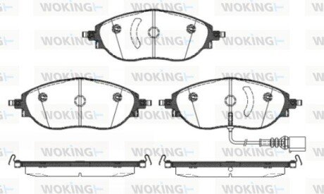 Колодки гальмівні диск. перед. (Remsa) VAG Passat B7 B8 / Golf VII / Tiguan II (P15703.01) WOKING P1570301