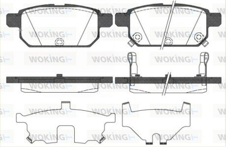 Колодки гальмівні диск. задн. (Remsa) Suzuki Swift iv 1.2 10-,Suzuki Swift iv 1.3 10- (P15713.02) WOKING P1571302 (фото 1)