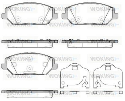 Колодки гальмівні диск. перед. (Remsa) Hyundai i30 Ceed 16> 20> (P16833.02) WOKING P1683302 (фото 1)