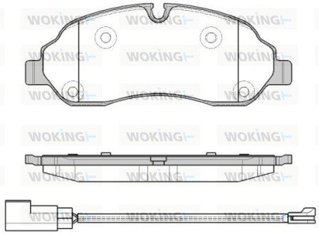 Колодки гальмівні диск. перед. (Remsa) Ford Tranzit 13>18, 16> (P17023.02) WOKING P1702302