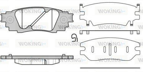 Колодки гальмівні диск. задн. (Remsa) Lexus RX UX ES, Toyota Camry V70, Rav4 V (P17363.10) WOKING P1736310