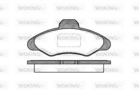 Гальмівні колодки пер. Ford Escort/Fiesta 90-02 WOKING P2313.00