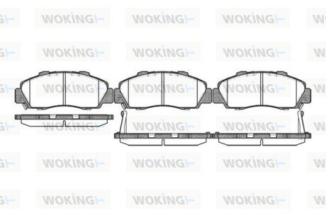 Гальмівні колодки пер. Legend/Accord/Shuttle/CR-V/Civic 93-05 WOKING P2513.32