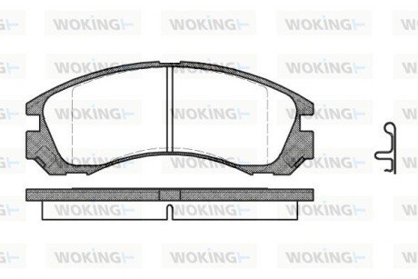 Колодки гальмівні диск. перед. (Remsa) Mitsubishi Outlander I II (P2543.22) WOKING P254322