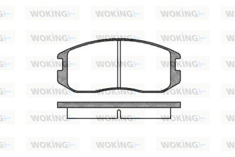 Гальмівні колодки пер. Galloper/L200/L300/Lancer/Pajero (87-13) WOKING P2573.00