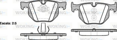 Гальмівні колодки зад. X F16/X F15/X E71/X E70 06-19 WOKING P281361