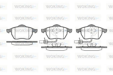 Гальмівні колодки пер. Passat B5/Audi A4/A6 00-05 WOKING P2903.22