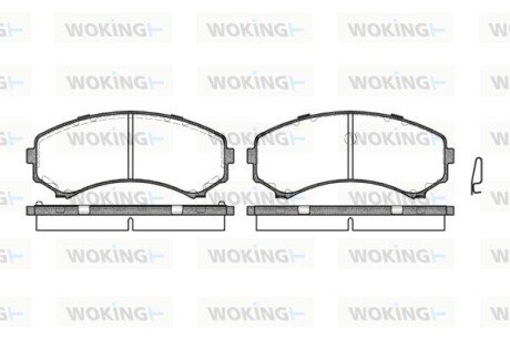 Колодки гальмівні диск. перед. (Remsa) Mitsubishi Grandis 2.0 03-,Mitsubishi Grandis 2.4 03- (P2963.00) WOKING P296300