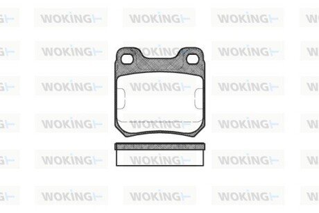 Гальмівні колодки зад. Opel Vectra B/Omega B 94-03 (ATE) WOKING P3393.00