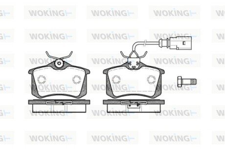 Колодки гальмівні диск. задн. (Remsa) Ford Mondeo iii 3.0 00-07,Vw Polo 1.2 01-12 (P3633.51) WOKING P363351