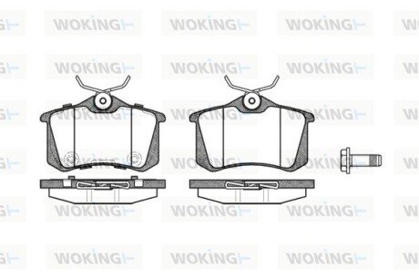 Колодки гальмівні диск. задн. (Remsa) Renault Megane II III Scenic II III Fluence (P3633.74) WOKING P363374