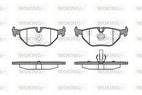 Колодки гальмівні диск. задн. (Remsa) BMW 3e36, 3e46 WOKING P3653.40