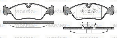 Гальмівні колодки пер. Astra F/Vecta B/Combo -05 (ATE) WOKING P3863.10