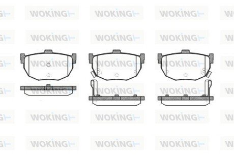 Гальмівні колодки зад. Cerato/Elantra/Lantra/Maxima/Tuscani (85-21) (Sumitomo) WOKING P3943.12