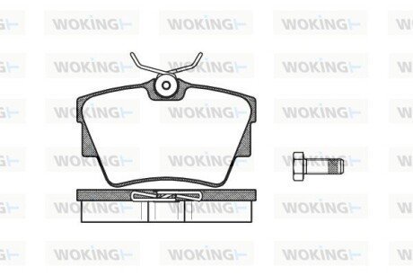 Колодки гальмівні диск. задн. (Remsa) Nissan Primastar 1.9 01-,Nissan Primastar 1.9 02- (P4913.30) WOKING P491330 (фото 1)