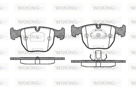 Колодки гальмівні диск. перед. (Remsa) BMW X3e83 ATE ver. (P4963.00) WOKING P496300