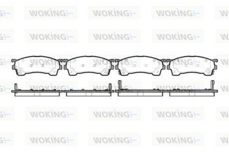 Гальмівні колодки пер. Premacy/Protege/323/626/Eunos/Xedos/MX6/Probe 92-05 WOKING P5153.04