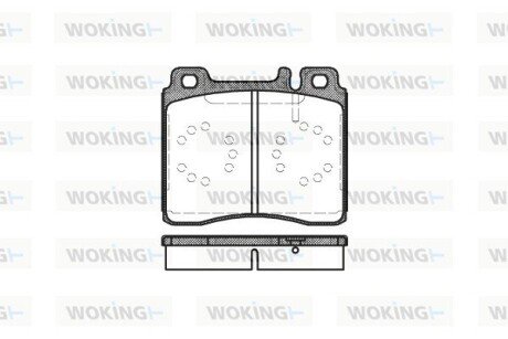 Гальмівні колодки пер. W140/W140/W140/W124/W140 91-99 WOKING P5203.00