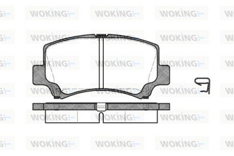 Колодки гальмівні диск. перед. (Remsa) Chery A1 (06-), Chery Jaggi (06-) (P6103.02) WOKING P610302