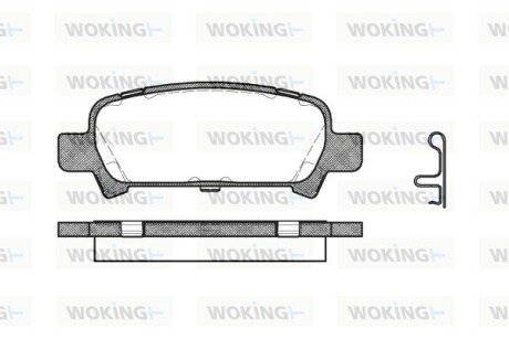 Колодки гальмівні диск. задн. (Remsa) Subaru Forester (sg) 2.0 02-,Subaru Forester (sg) 2.5 02- (P6293.02) WOKING P629302