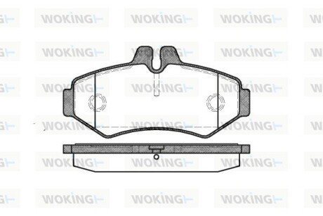 Колодки гальмівні диск. задн. (Remsa) MB Sprinter I (00-06)/VW LT 28-35 II (96-06) (P6333.00) WOKING P633300