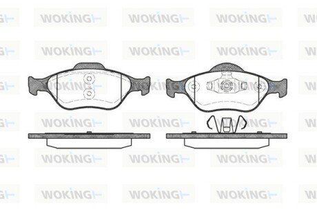 Колодки гальмівні диск. перед. (Remsa) Ford Fiesta Fusion 02>08 / Mazda 2 03>07 (P6663.00) WOKING P666300