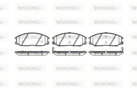 Колодки гальмівні диск. перед. (Remsa) Ssang Yong Rexton I, Action I, Kyron I / Hyundai Santa fe I (P6713.12) WOKING P671312