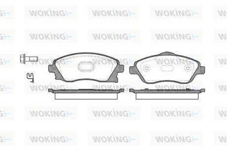 Колодки гальмівні диск. перед. (Remsa) Opel Corsa C Combo 00>09 (P6743.12) WOKING P674312