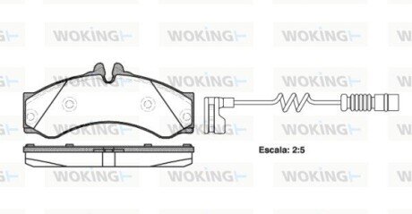 Гальмівні колодки Sprinter/LT 96-06 (спарка)/Vario 2.9TD WOKING P7143.12