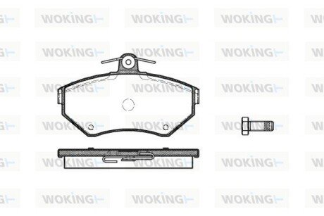 Гальмівні колодки пер. VW Polo 95-02/Golf 91-06 (TRW) WOKING P7313.00