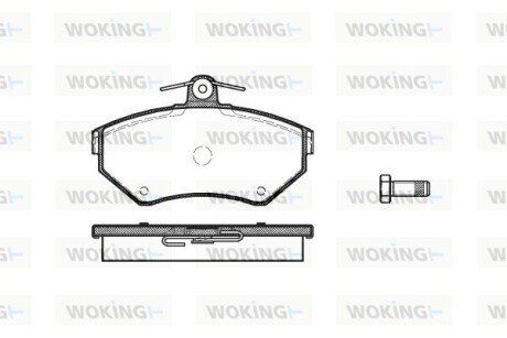 Гальмівні колодки пер. AUDI A4/SEAT CORDOBA/VW PASSAT 1.6-1.9DH 94-02 (TRW) WOKING P7313.10