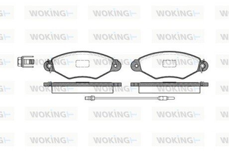 Колодки гальмівні диск. перед. (Remsa) Nissan Kubistar 1.2 03-,Nissan Kubistar 1.2 03-09 (P7433.01) WOKING P743301 (фото 1)