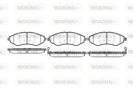 Колодки гальмівні диск. перед. (Remsa) Chevrolet Lacetti (05-) (P7453.22) WOKING P745322