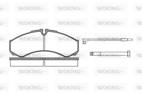 Гальмівні колодки Daily 99- (спарка) WOKING P7513.02