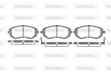 Колодки гальмівні диск. перед. (Remsa) Subaru Forester 02> 08> / Impreza 00> 08> / Legasy, Outback 03> 08> (P8513.02) WOKING P851302