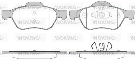 Колодки гальмівні диск. перед. (Remsa) Renault Laguna 1.5 08- (P8623.40) WOKING P862340